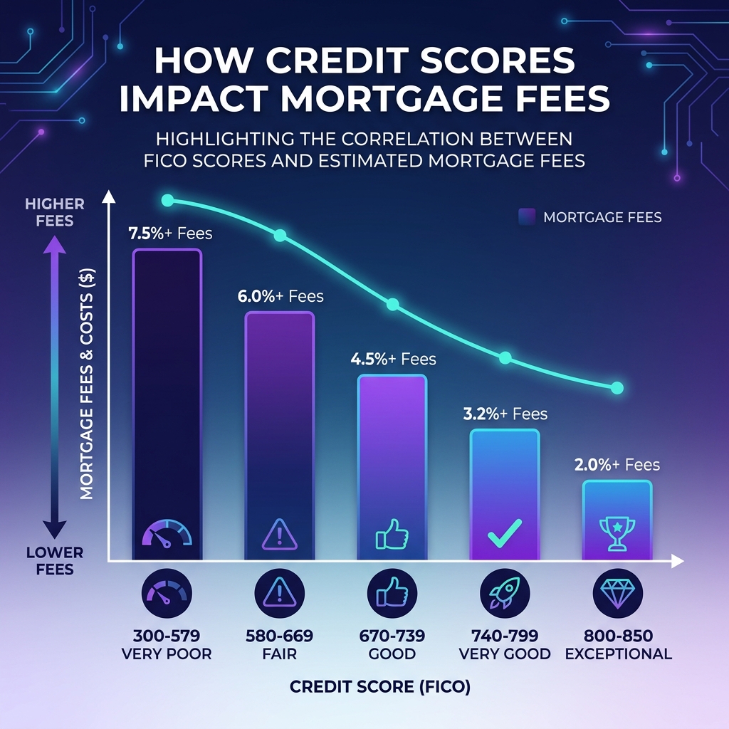 Chart showing how credit score impacts LLPA mortgage fees